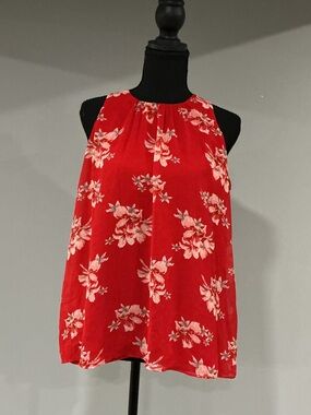Vince Camuto Red Floral Halter Camisole